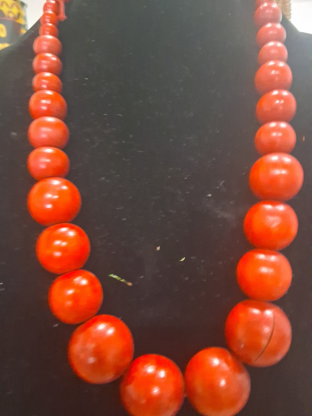 Bold Red Beaded Statement Necklace - Women Jewelry